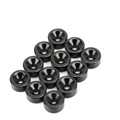 NdFeB Magnet Round Counterbore Special Shape Black Epoxy Coating Grand N42 magnet SST test over 96 hrs