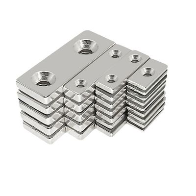 NdFeB rare earth magnet magnet with hole special-shaped counterbore shape square Ni coating strong magnet